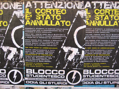 Blocco Studentesco svuota le piazze